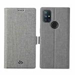 For OnePlus Nord N10 5G ViLi K Series Shockproof Magnetic Buckle Leather Phone Case(Grey)