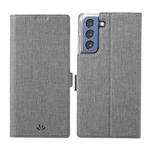 For Samsung Galaxy S21 FE 5G ViLi K Series Magnetic Buckle Horizontal Flip Leather Phone Case(Grey)