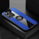 For Xiaomi Mi Mix 4 XINLI Stitching Cloth Texture TPU Phone Case with Ring Holder(Blue)