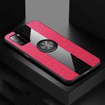 For Xiaomi Poco M3 XINLI Stitching Cloth Texture TPU Phone Case with Ring Holder(Red)