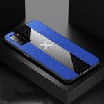 For Xiaomi Poco M3 XINLI Stitching Cloth Texture TPU Phone Case(Blue)