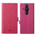 For Sony Xperia Pro-I ViLi K Series Magnetic Buckle Horizontal Flip Leather Phone Case(Rose Red)
