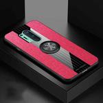 For OnePlus 8 Pro XINLI Stitching Cloth Texture TPU Phone Case with Ring Holder(Red)