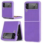 For Samsung Galaxy Z Flip3 5G Cross Texture Phone Case(Purple)