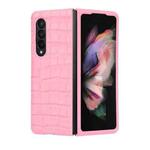 For Samsung Galaxy Z Fold3 5G Bamboo Texture Phone Case(Pink)