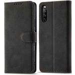 For Sony Xperia 10 III Frosted Anti-theft Brush Horizontal Flip Leather Phone Case(Black)