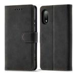 For Sony Xperia Ace II Frosted Anti-theft Brush Horizontal Flip Leather Phone Case(Black)