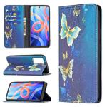 For Xiaomi Redmi Note 11 5G Colored Drawing Invisible Magnetic PU Leather Phone Case(Kingdee)