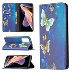 For Xiaomi Redmi Note 11 Pro 5G / 11 Pro+ 5G Colored Drawing Pattern Invisible Magnetic Leather Phone Case(Kingdee)