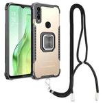 For OPPO A31 / A8 Aluminum Alloy + TPU Phone Case with Lanyard(Gold)