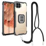 For OPPO A73 Aluminum Alloy + TPU Phone Case with Lanyard(Gold)