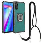 For OPPO Realme 7 Aluminum Alloy + TPU Phone Case with Lanyard(Green)