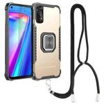 For OPPO Realme 7 Aluminum Alloy + TPU Phone Case with Lanyard(Gold)