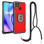 For OPPO Realme C15 / C12 / C25 Aluminum Alloy + TPU Phone Case with Lanyard(Green)