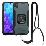 For Huawei Y5 2019 Aluminum Alloy + TPU Phone Case with Lanyard(Green)