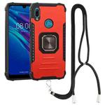 For Huawei Y6 2019 / Y6 Pro 2019 / Y6s Aluminum Alloy + TPU Phone Case with Lanyard(Red)