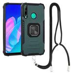 For Huawei Y7p / P40 Lite E Aluminum Alloy + TPU Phone Case with Lanyard(Green)