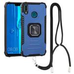 For Huawei Y9 2019 / Enjoy 9 Plus / Enjoy 20e Aluminum Alloy + TPU Phone Case with Lanyard(Blue)