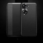 For Honor 60 Magnetic Side Window View Flip Leather Phone Case(Black)