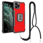For iPhone 11 Pro Lanyard Aluminum TPU Case (Red)
