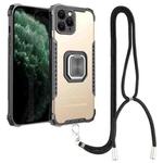 For iPhone 11 Pro Max Lanyard Aluminum TPU Case (Gold)