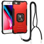 Lanyard Aluminum TPU Case For iPhone 7 Plus / 8 Plus(Red)