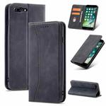 Magnetic Dual-fold Leather Case For iPhone 8 Plus / 7 Plus(Black)