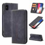 For iPhone XS Magnetic Dual-fold Leather Case Max(Black)