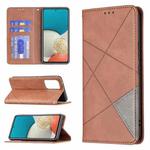 For Samsung Galaxy A53 5G Prismatic Invisible Magnetic Leather Phone Case(Brown)