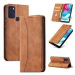 For Motorola Moto G60S Magnetic Dual-fold Leather Phone Case(Brown)