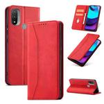 For Motorola Moto E20 / E30 Magnetic Dual-fold Leather Phone Case(Red)