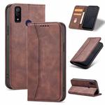 For Fujitsu Arrows WE Magnetic Dual-fold Leather Phone Case(Coffee)