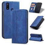 For Fujitsu Arrows WE Magnetic Dual-fold Leather Phone Case(Blue)