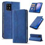 For Sharp Aquos Zero 6 Magnetic Dual-fold Leather Phone Case(Blue)