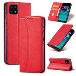 For Sharp Aquos Sense 6 Magnetic Dual-fold Leather Phone Case(Red)