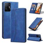 For Xiaomi Mi 11T / Mi 11T Pro Magnetic Dual-fold Leather Phone Case(Blue)