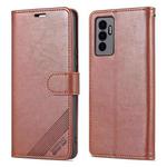 For vivo S10e / V23e AZNS Sheepskin Texture Flip Leather Phone Case(Brown)