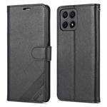 For Honor X30i AZNS Sheepskin Texture Flip Leather Phone Case(Black)