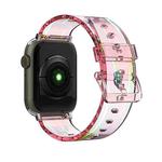 Colorful Transparent Silicone Watch Band For Apple Watch Ultra 49mm / Series 8&7 45mm / SE 2&6&SE&5&4 44mm / 3&2&1 42mm(Red)