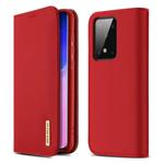 For Galaxy S20 Ultra DUX DUCIS WISH Series TPU + PU + Leather Case with Card Slots & Wallet(Red)