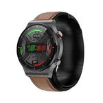 S2 1.3 inch Leather Strap Smart Watch, Support Body Temperature Monitor/Blood Oxygen Monitor(Brown)