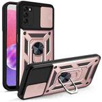 For Samsung Galaxy A03s US Version Sliding Camera Design TPU + PC Phone Case(Rose Gold)