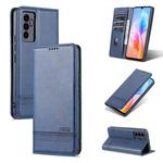 For vivo S10e / V23e AZNS Magnetic Calf Texture Horizontal Flip Leather Phone Case(Dark Blue)