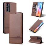 For vivo S10e / V23e AZNS Magnetic Calf Texture Horizontal Flip Leather Phone Case(Dark Brown)