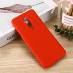 For Oneplus 7T PRO Solid Color Liquid Silicone Shockproof Coverage Case(Red)