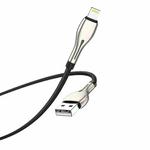 Borofone BU29 1.2m 2.4A USB to 8 Pin Exquisite Charging Data Cable(Black)