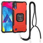 For Samsung Galaxy A10 / M10 Lanyard Aluminum TPU Case(Red)