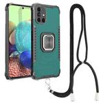 For Samsung Galaxy A51 / A31 Lanyard Aluminum TPU Case(Green)