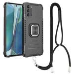 For Samsung Galaxy Note20 Lanyard Aluminum TPU Case(Black)