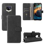 For Oukitel WP15 5G Solid Color Skin Feel Magnetic Buckle Leather Phone Case(Black)